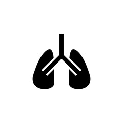 Lungs icon isolated on white background 