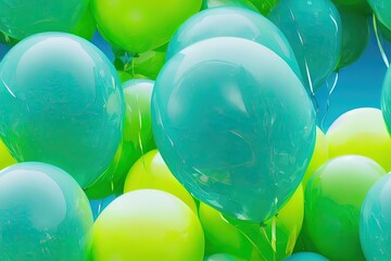 Green Balloons Seamless Texture Pattern Tiled Repeatable Tessellation Background Image