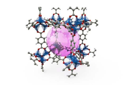 Metal organic framework 5, illustration