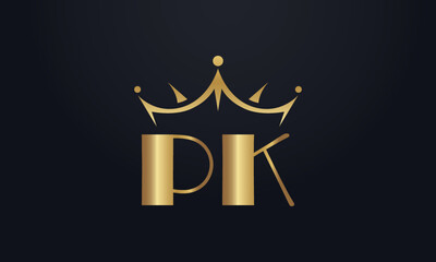 King crown logo design vector and extra bold queen symbol