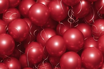 Red Balloons Seamless Texture Pattern Tiled Repeatable Tessellation Background Image