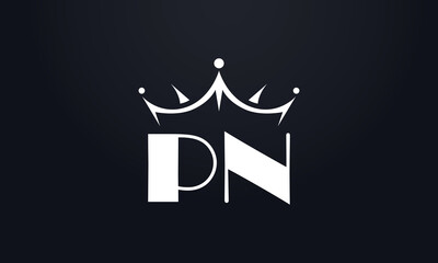 King crown logo design vector and extra bold queen symbol