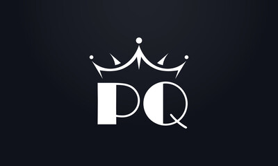 King crown logo design vector and extra bold queen symbol