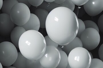White Balloons Seamless Texture Pattern Tiled Repeatable Tessellation Background Image