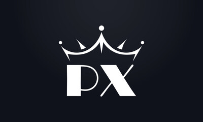 Fototapeta na wymiar King crown logo design vector and extra bold queen symbol