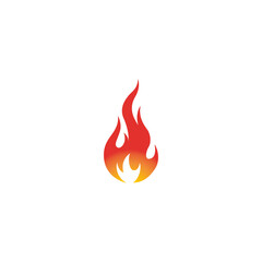 vector illustration of fire for an icon, symbol or logo. fire flat logo 