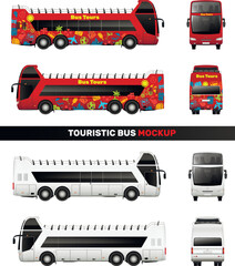 Touristic Bus Mockup Set