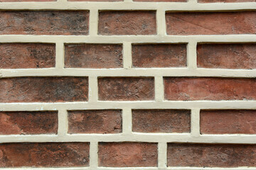 red brick wall background texture. building construction concept.