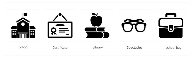 Fototapeta premium school, certificate and library