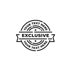 Exclusive stamp seal icon vector illustration