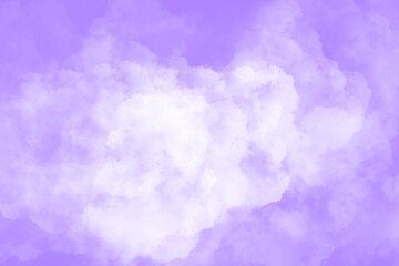 White Cloud Texture with Purple sky Background
