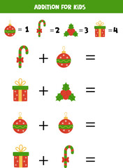 Naklejka premium Addition for kids with hand drawn Christmas items.