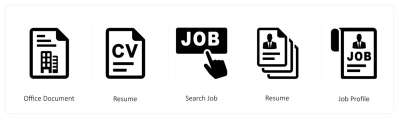 Office Document, Resume, search job