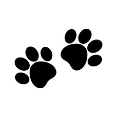 Fototapeta na wymiar dog and cat paw logo design inspiration color editable