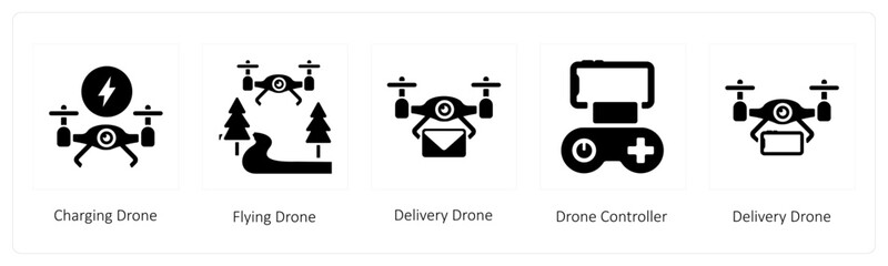 Charging Drone, Flying Drone and Delivery Drone