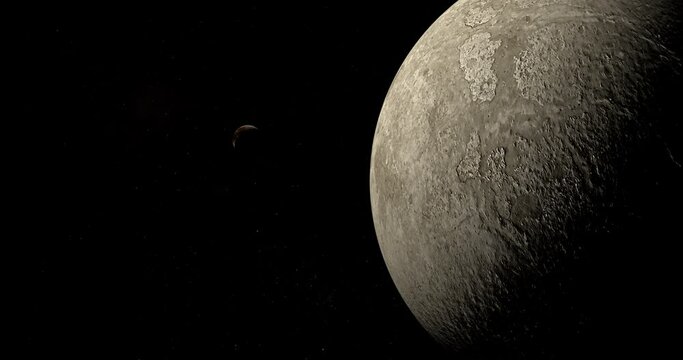 Dwarf planet Ixion with Pluto planet