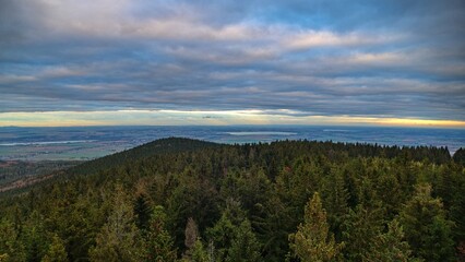 autumn nature in a czech countryside landscape and forest