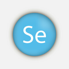 Selenium Se mineral vitamin supplement icon. Vector illustration.