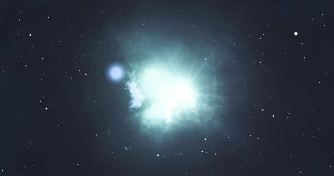 Milky Way stars and starry skies. 3D render animation.