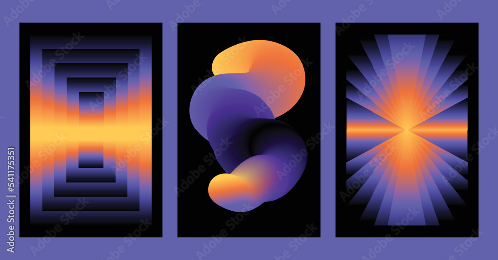Aufkleber vector illustration collection - trendy abstract creative minimalist prints and compositions with br