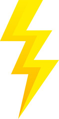 Creative illustration of thunder and bolt lighting flash icon. Thunder and electric power thunderbolt icon in yellow colour.
