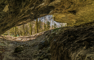 Carrières souterraines de bitume de Sainte-Foy à Franclens, Haute-Savoie, France