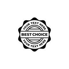 Best choice stamp seal icon vector illustration