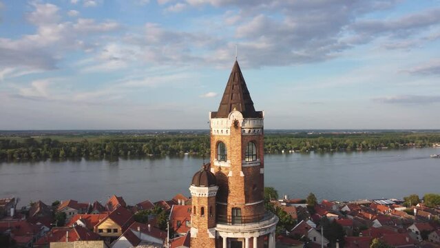 Drone view of Zemun, Belgrade, Serbia.	
