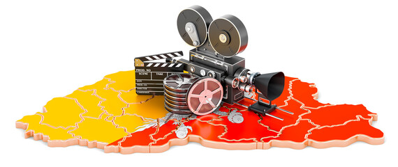 Bhutanese cinematography, film industry concept. 3D rendering