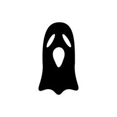 Sketch of a Halloween scary ghost vector isolated on white background. spooky ghost vector.	
