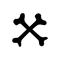 Crossbones line art Vector isolated on white background - Halloween vector. Halloween vector.	
