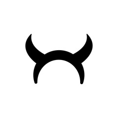 Horns headband, devilish scary monster vector illustration isolated.	
