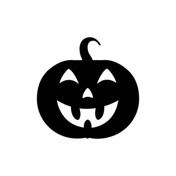 Scary face expression pumpkin vector isolated on white background.	

