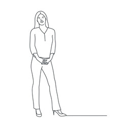 Elegant cute lady, office worker.