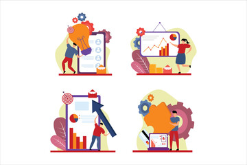 Business Flat Bundle Design Illustration