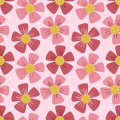 Fototapeta premium Seamless background with Sakura pattern. Patterns for decorating, wrapping paper, wallpaper and fabric. Print on fabric.