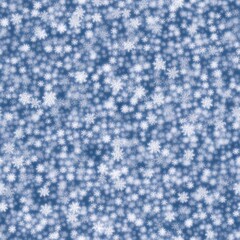 Snow background. Snowfall seamless pattern Digital illustration