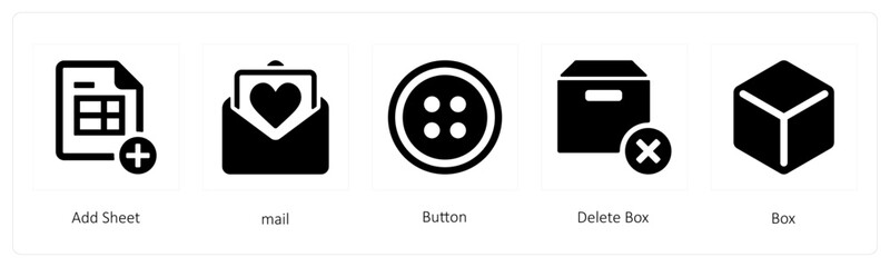 add sheet, mail, button