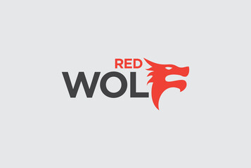Red wolf logo