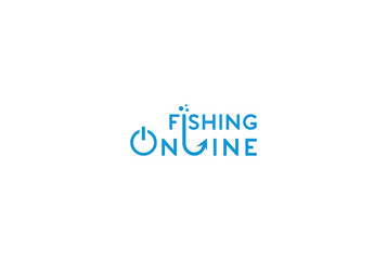 Fototapeta na wymiar Fishing online logo