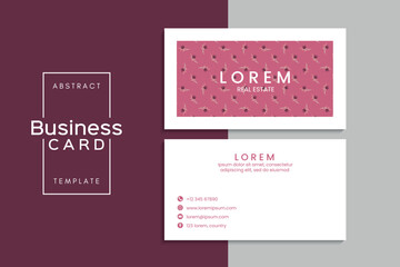 Floral style business card template vector