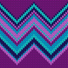Trendy zig zal lines christmas knit geometric