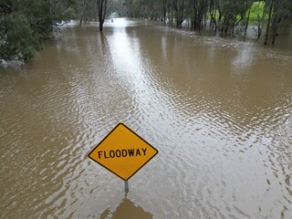 Flooding Axedale village, Campaspe River burst its banks near Bendigo after heavy spring rain 2022