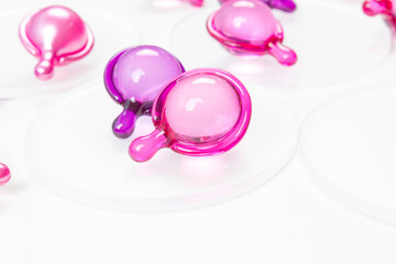 Serum capsules for healthy skin. Skin care and supplements for clear and radiant skin.