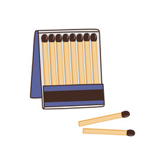 Matchbook stock vector flat doodle illustration on white background