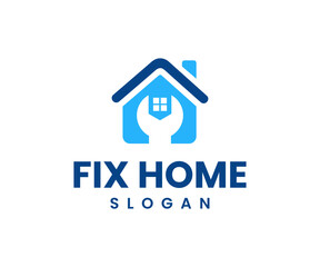 Home repair logo. House, Real Estate logo, Construction logo, Building logo design