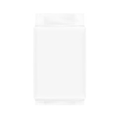 Vacuum plastic bag mockup. Vector illustration isolated on white background. Ready for your design. EPS10.