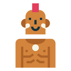aboriginal flat icon style