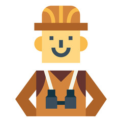 explorer flat icon style