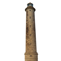Lighthouse beacon on coast in PNG isolated on transparent background